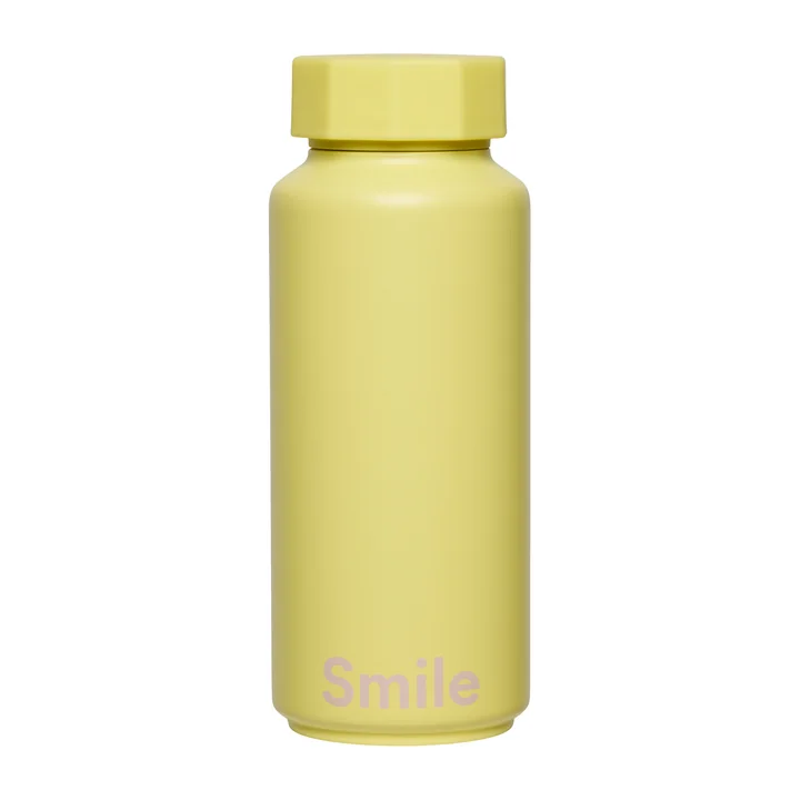 Design Letters - AJ Thermosflasche Hot & Cold 0,5 l, Smile / gelb (Sonderedition)