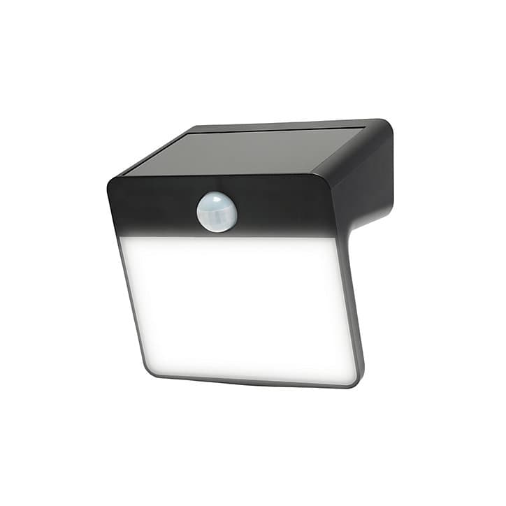 Projecteur à détection solaire Summerside LED intégrée 150lm 2.6W IP44 GoodHome noir