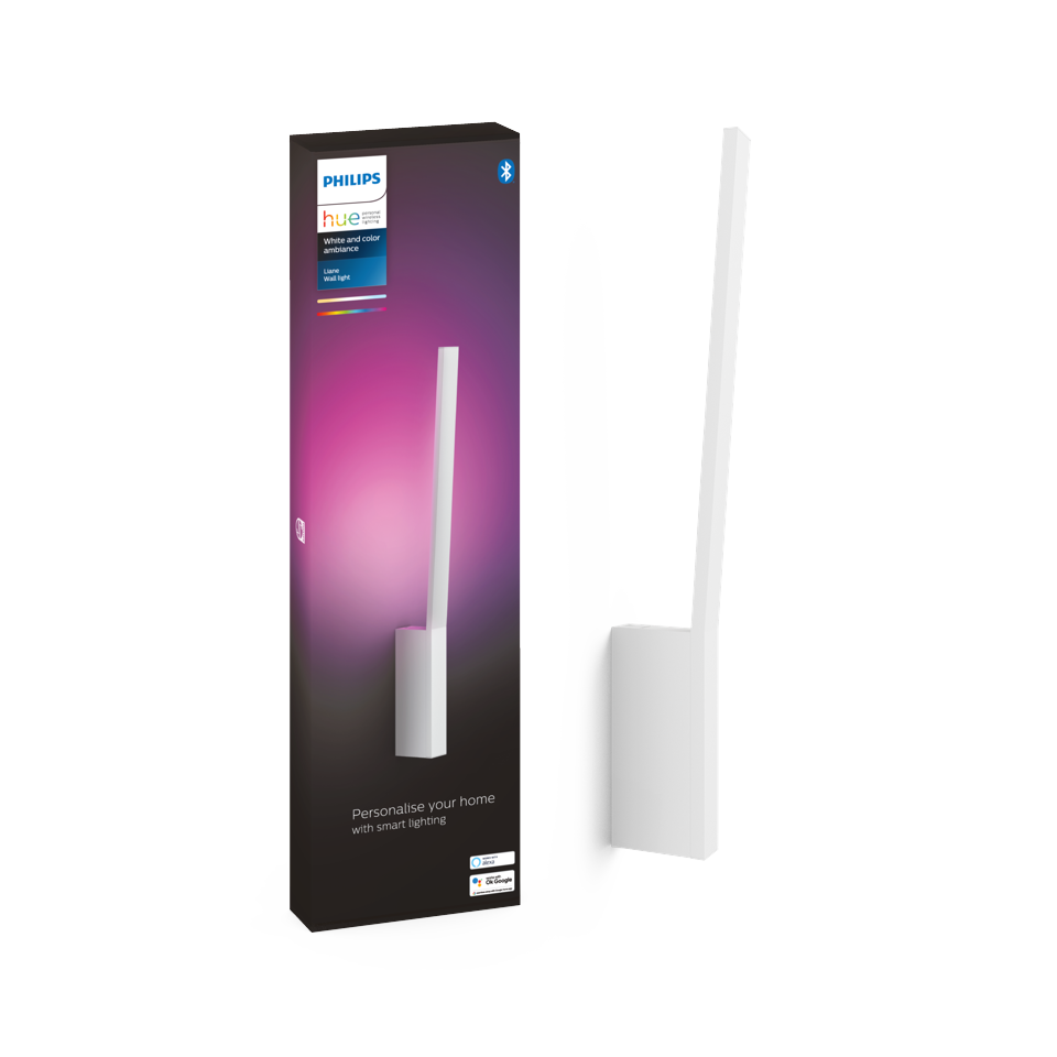 Philips Hue - Liane Wall Light Black - White & Color Ambiance - White
