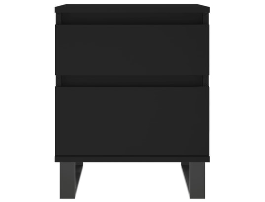 VIDAXL - Tables de chevet 2 pcs noir 40x35x50 cm bois d’ingénierie