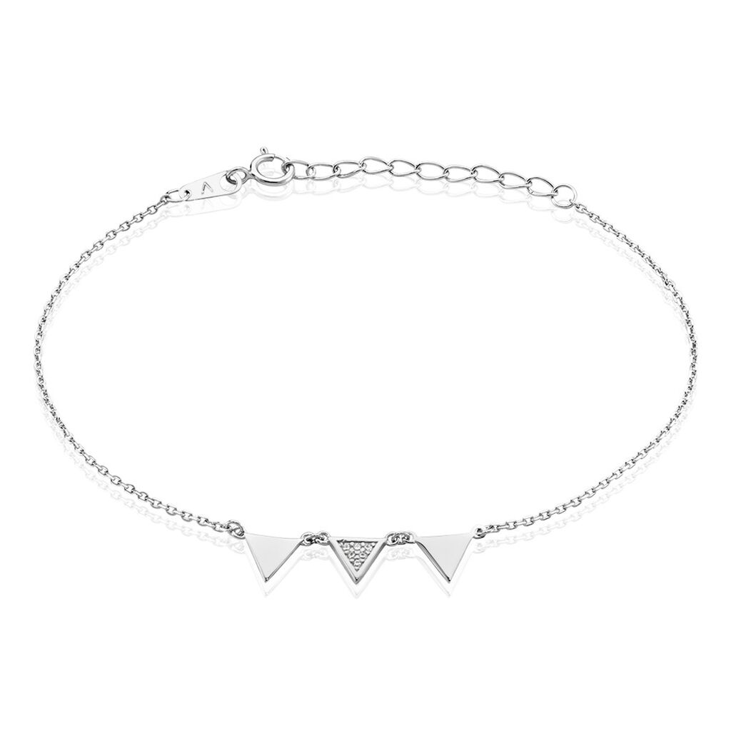 Bracelet Bartoumieu Argent Blanc Oxyde De Zirconium