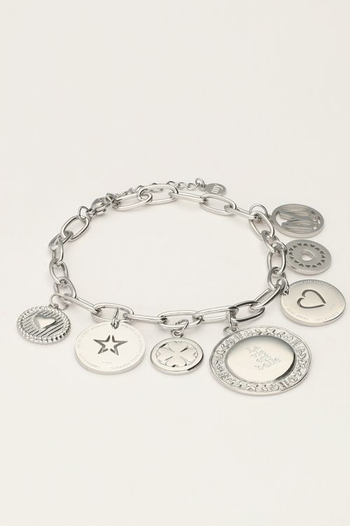Starry schakel armband met munten