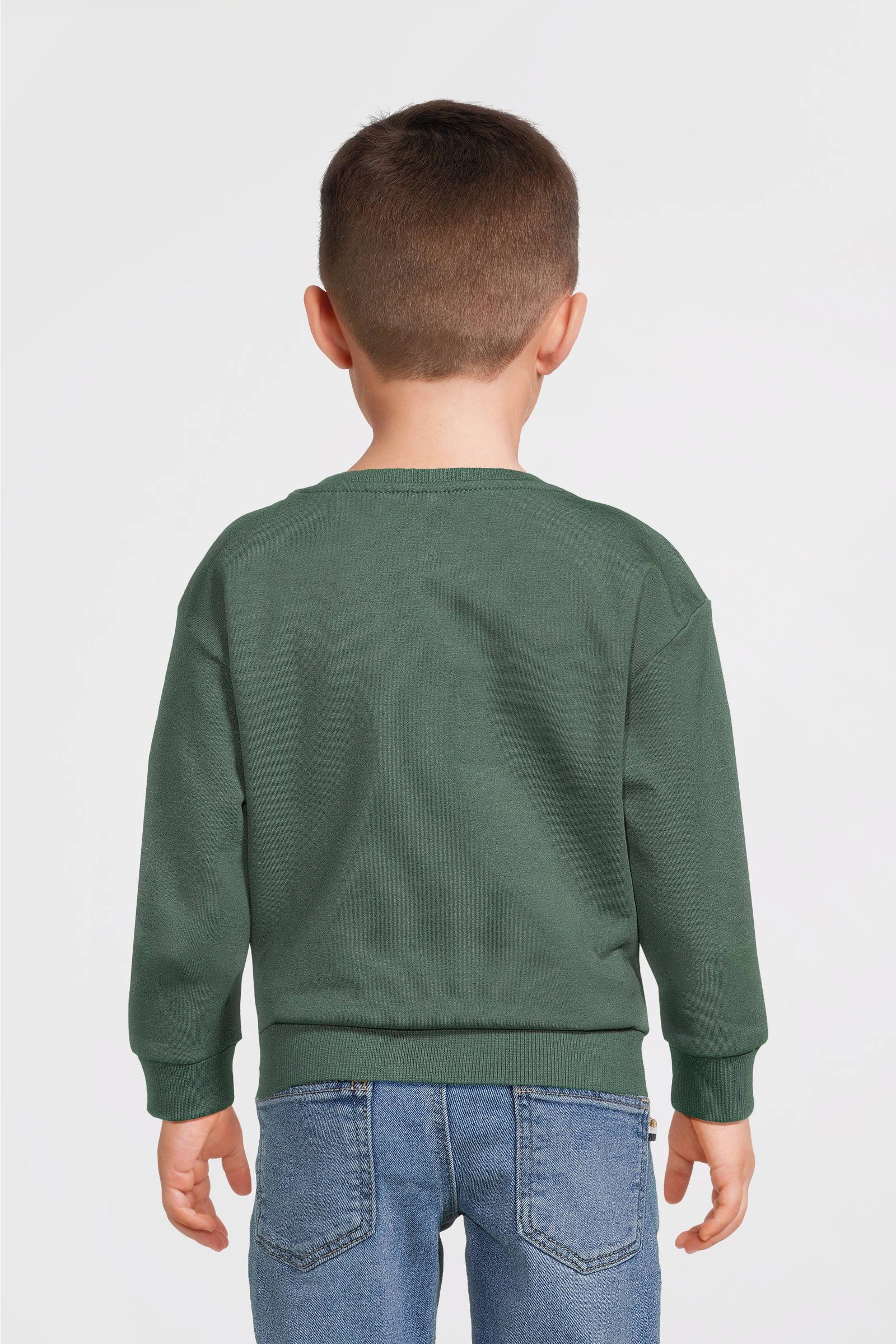 NAME IT sweater NMMRADU met tekst groen