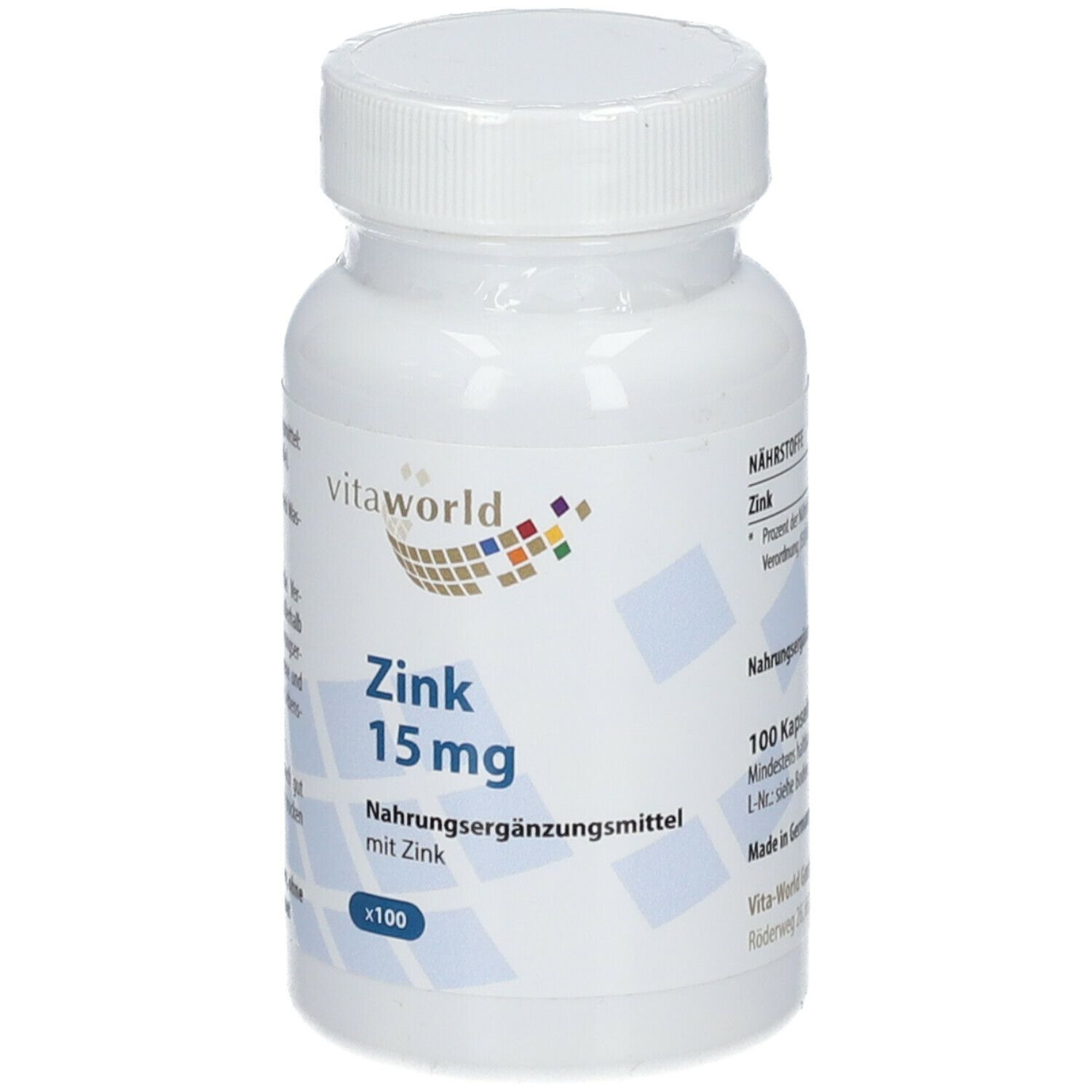 Zink 15 mg Zinkgluconat Kapseln