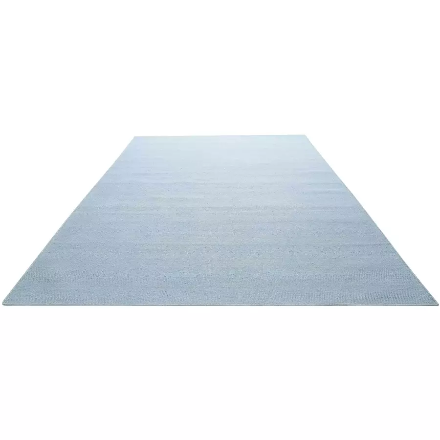 Green Looop Handweb-Teppich Nizza hellblau