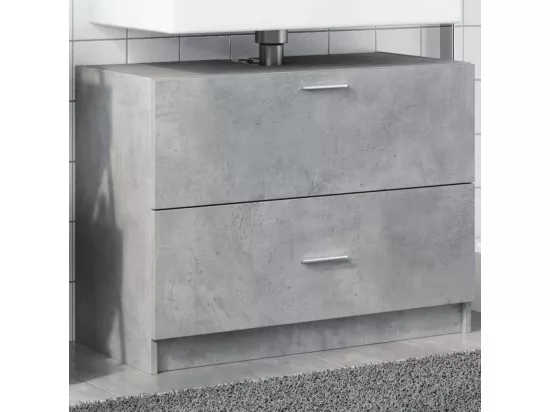 Armoire d'évier gris béton 78x37x59 cm Bois d'ingénierie