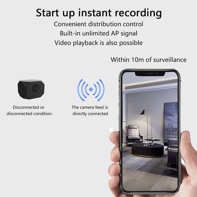 Overvågning af hjemmesikkerhed Mini WiFi-kamera i realtid