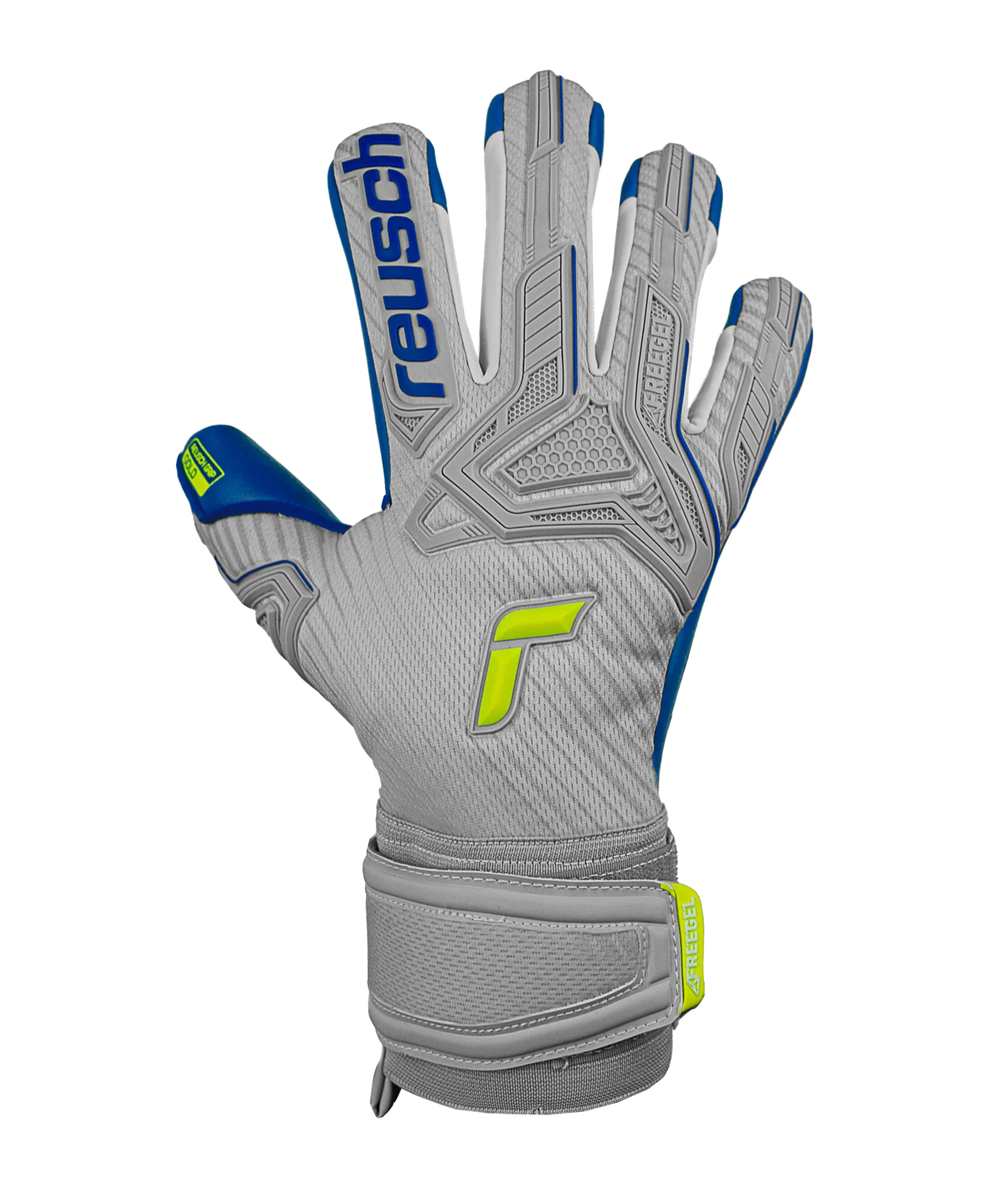 Reusch Attrakt Freegel Gold Torwarthandschuhe Grau Gelb Blau F6006
