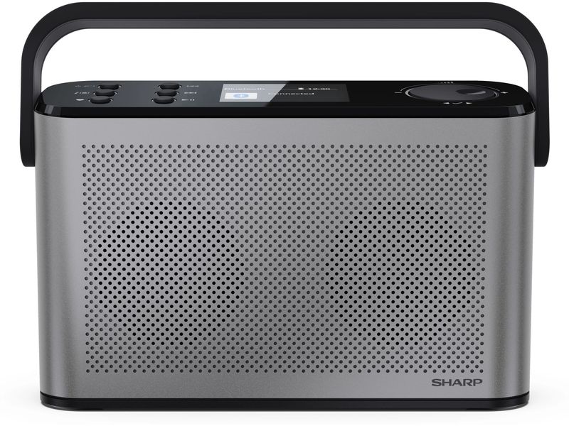 Sharp DAB  Radio DR-P540 Grau Tragbares DAB -Radio mit Bluetooth-Streaming