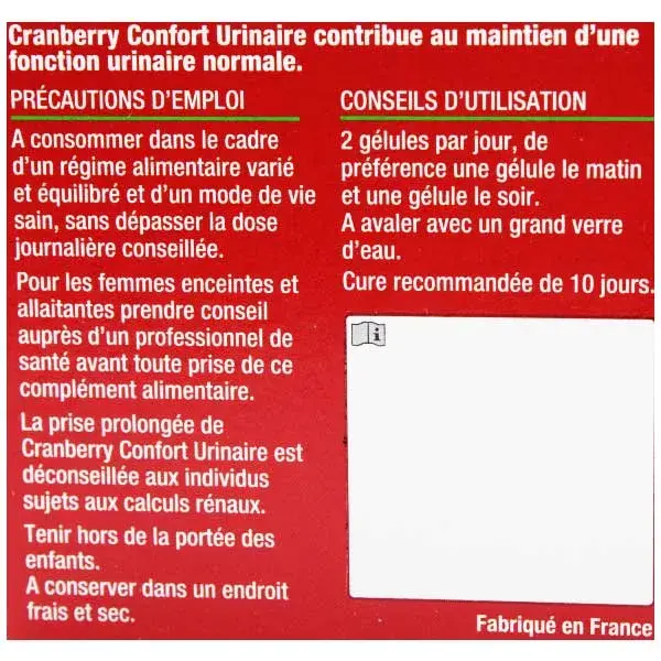 Viatris Health Cranberry Urinary Comfort 20 cápsulas