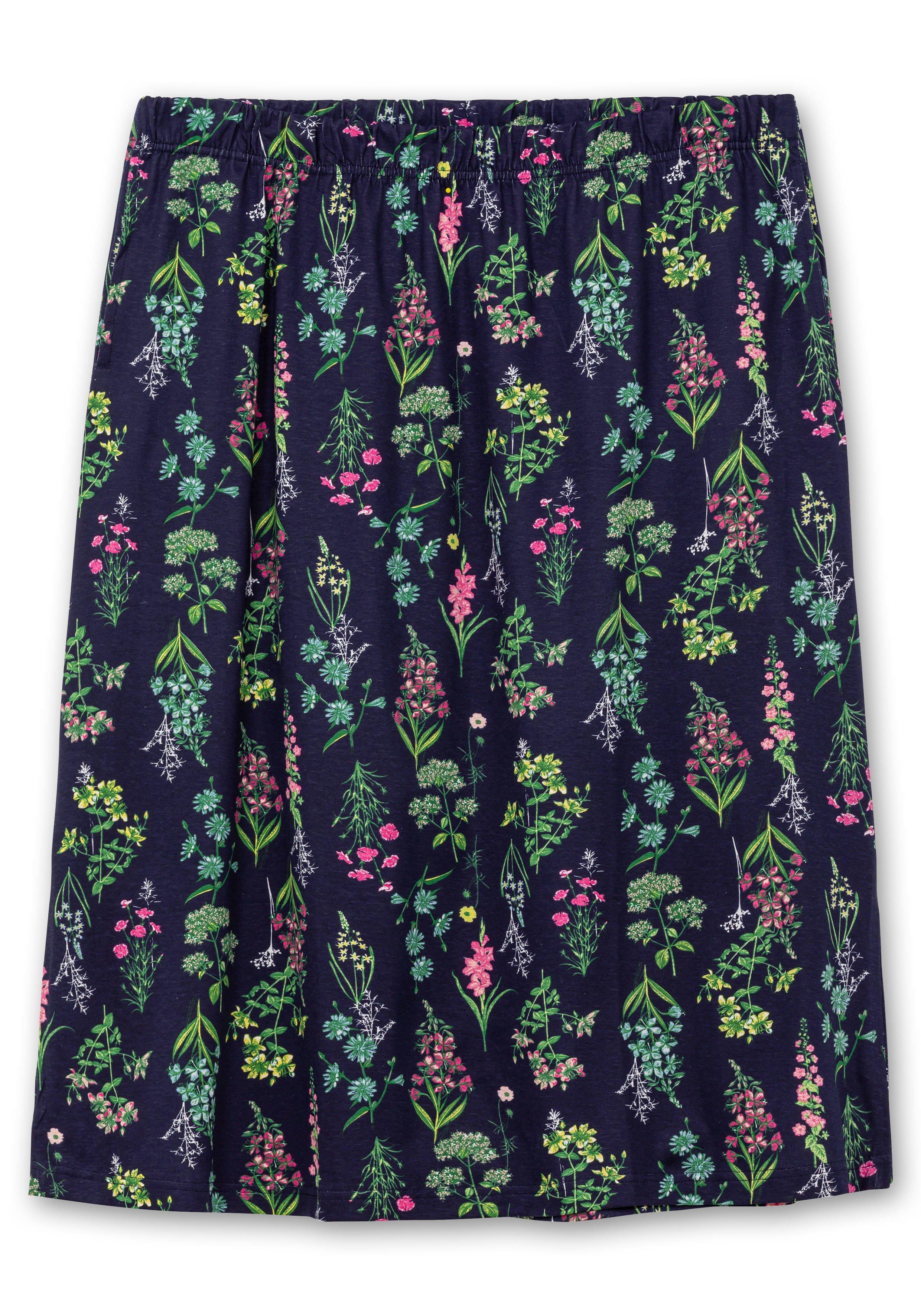 Jerseyrock in Midilänge, mit Blumenprint