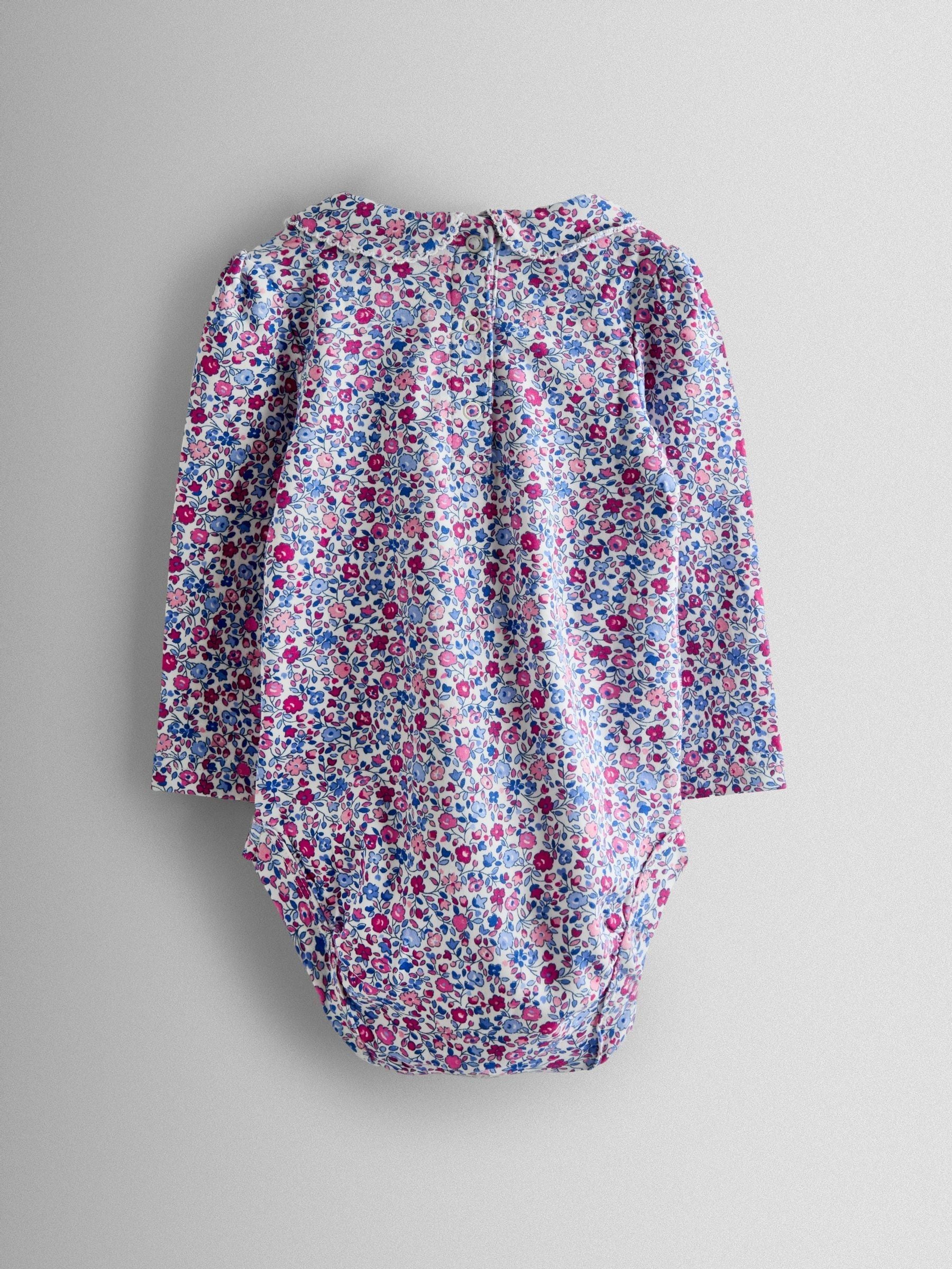 JoJo Maman Bébé 2-Pack Ditsy Floral Peter Pan Bodies
