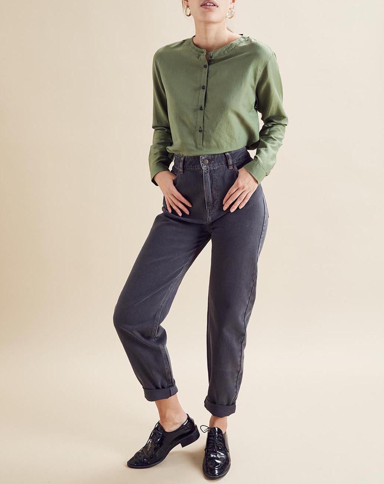 Chloé Stora Jean  Remi noir délavé