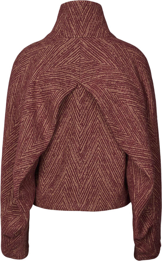 Rabens Saloner Herringbone jacket - Lunna Burgundy combo