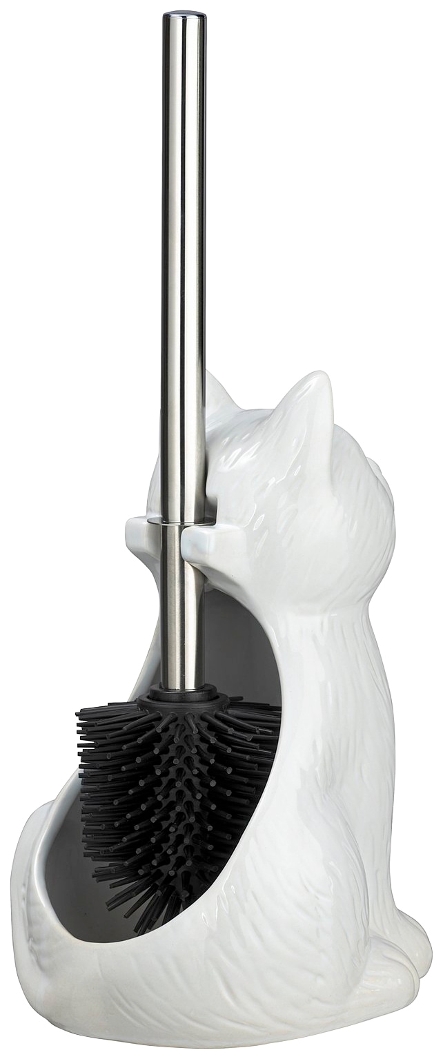 WENKO WC-Garnitur »Cat Weiss« 1 Stk. aus Keramik Keramik