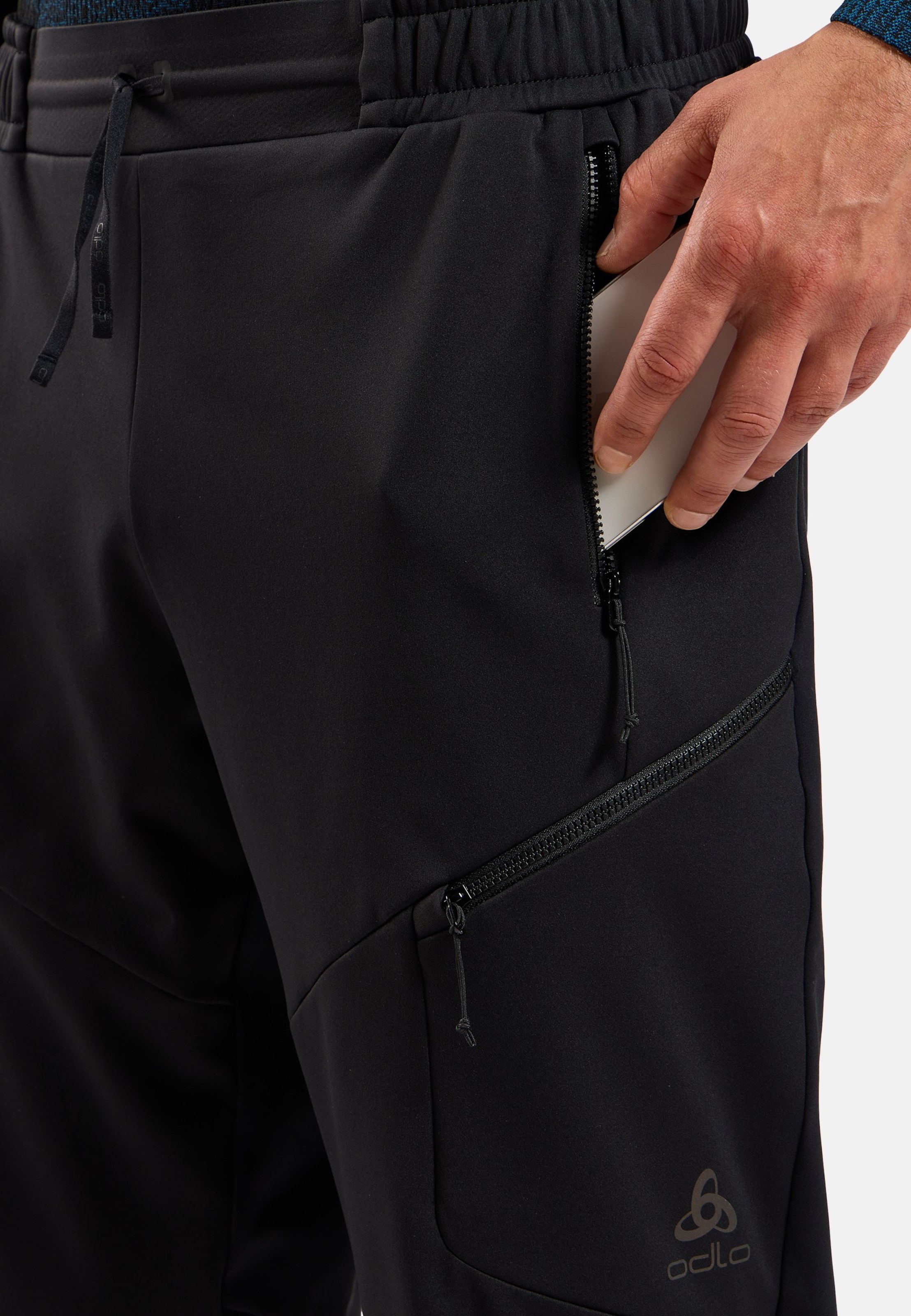 Winddichte Zeroweight X-Warm Langlaufhose in black