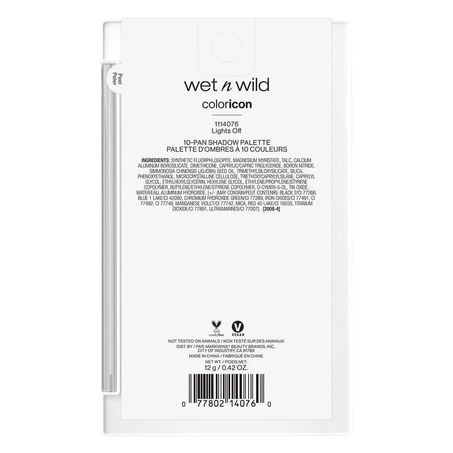 Wet n Wild 10-Pan Palette Lights Off 12g