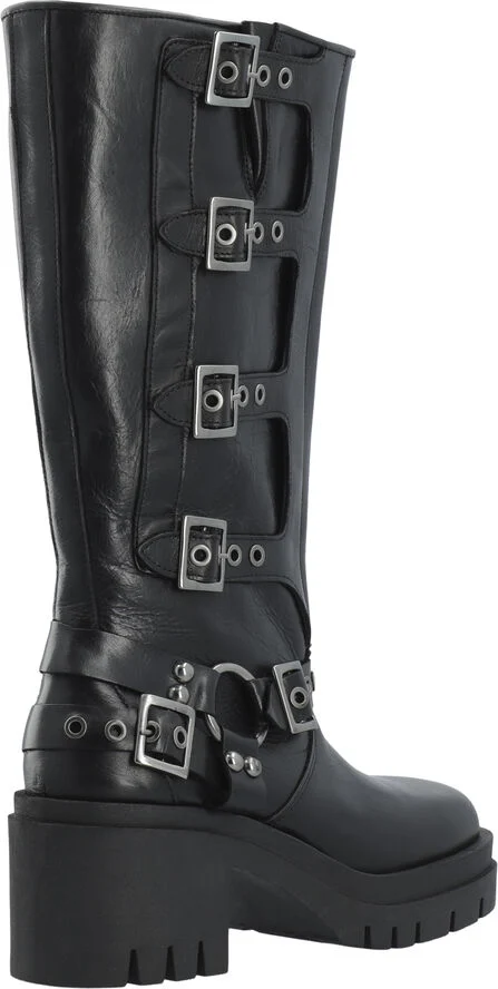 Bianco Edde Biker Buckle Boot #L Black