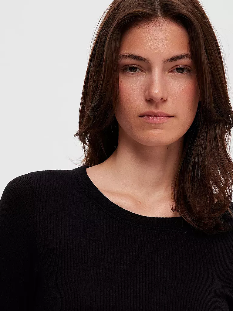SELECTED FEMME Langarmshirt SLFDIANNA  schwarz