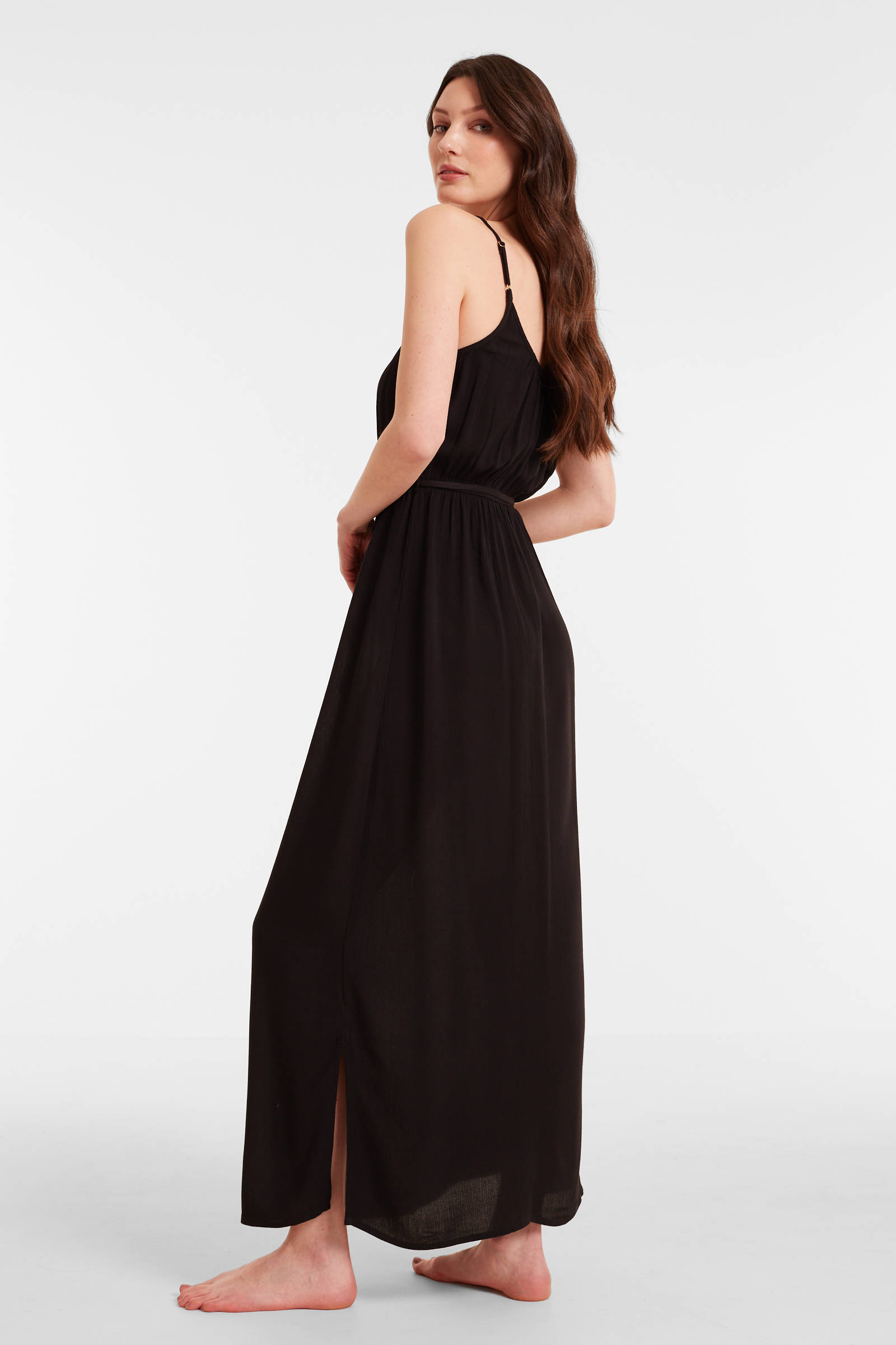 BEACHWAVE crinkle strandjurk zwart