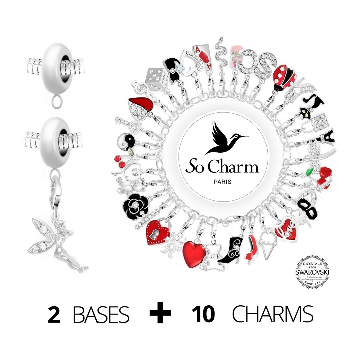Box mensuelle SC Crystal - 10 charms breloques