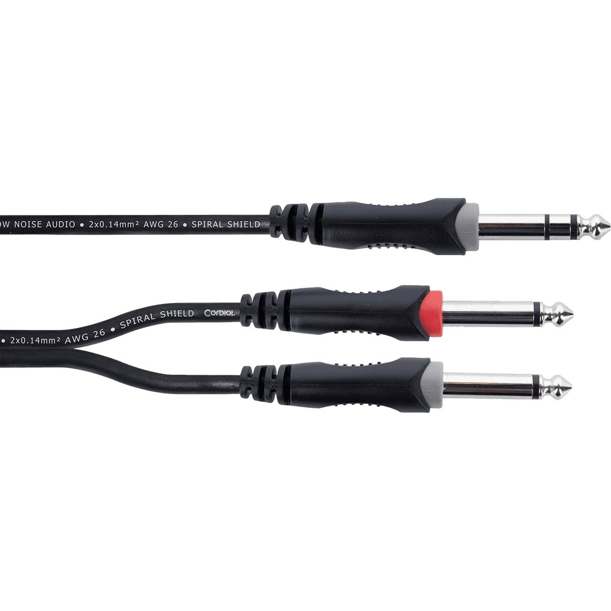 Cordial EY3VPP Elements verloopkabel jack 6.3mm TRS - 2x 6.3mm TS 3m zwart