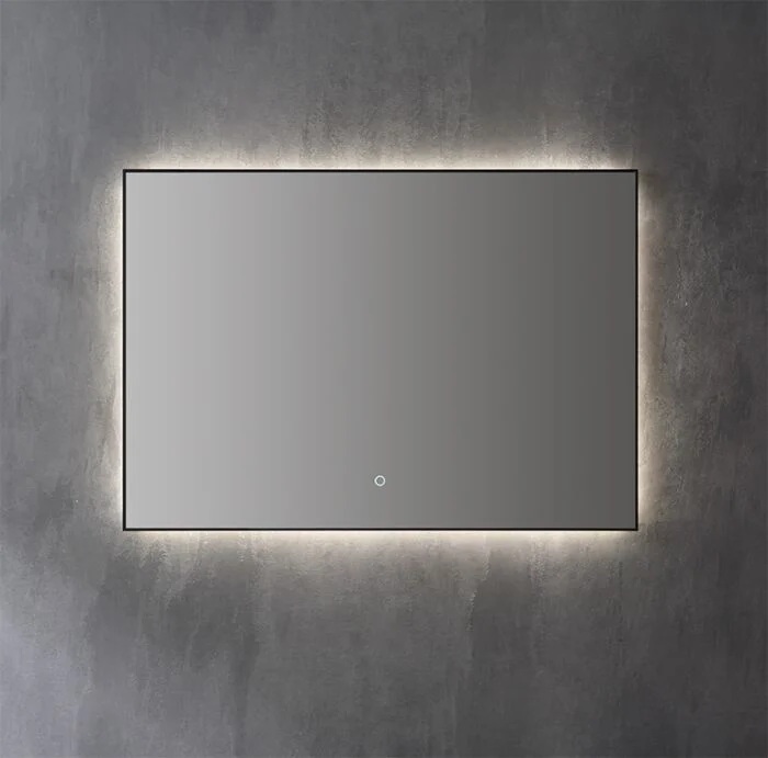 Lambini Designs Canto spiegel 160cm met indirecte dimbare verlichting en mat zwarte lijst