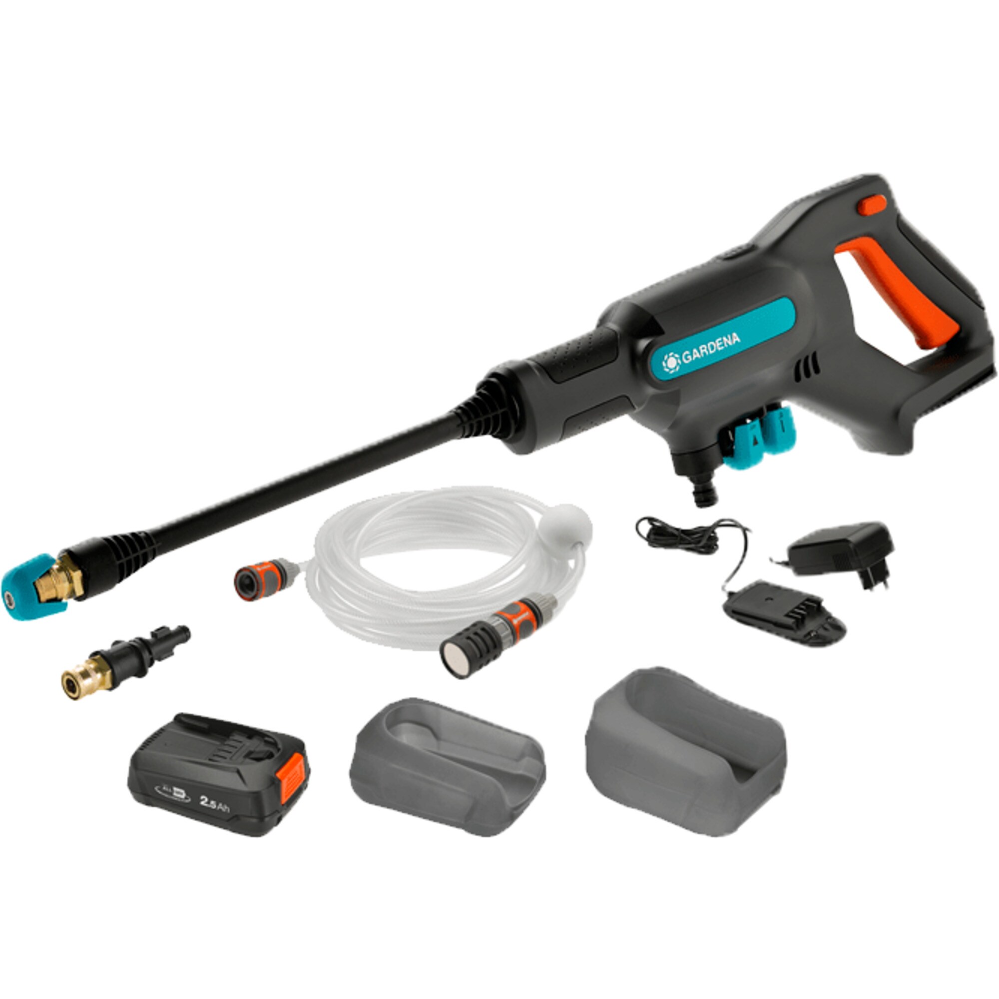 GARDENA Druckreiniger Akku-Mitteldruckreiniger AquaClean 24/18V P4A Set