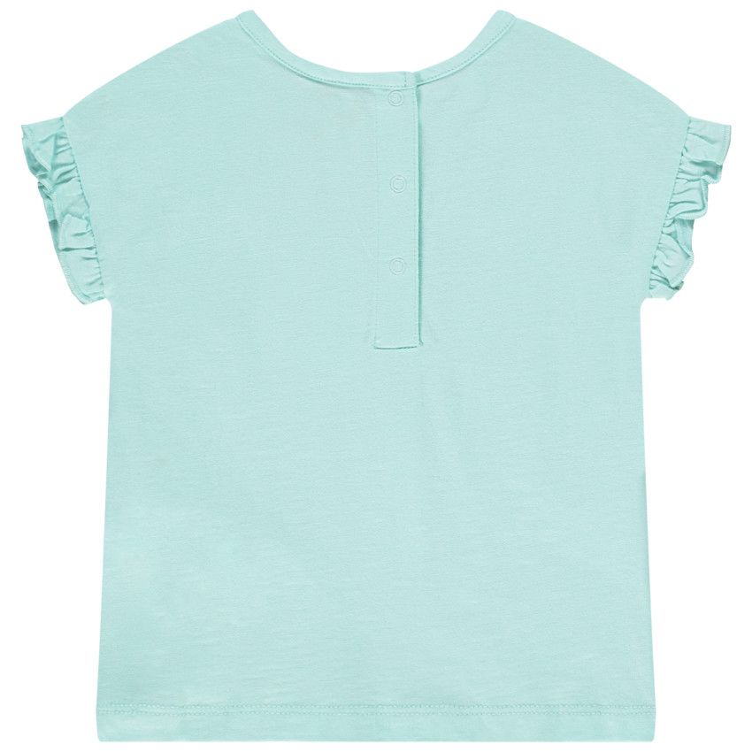 T-shirt manches courtes volantées pour bébé fille - Vert