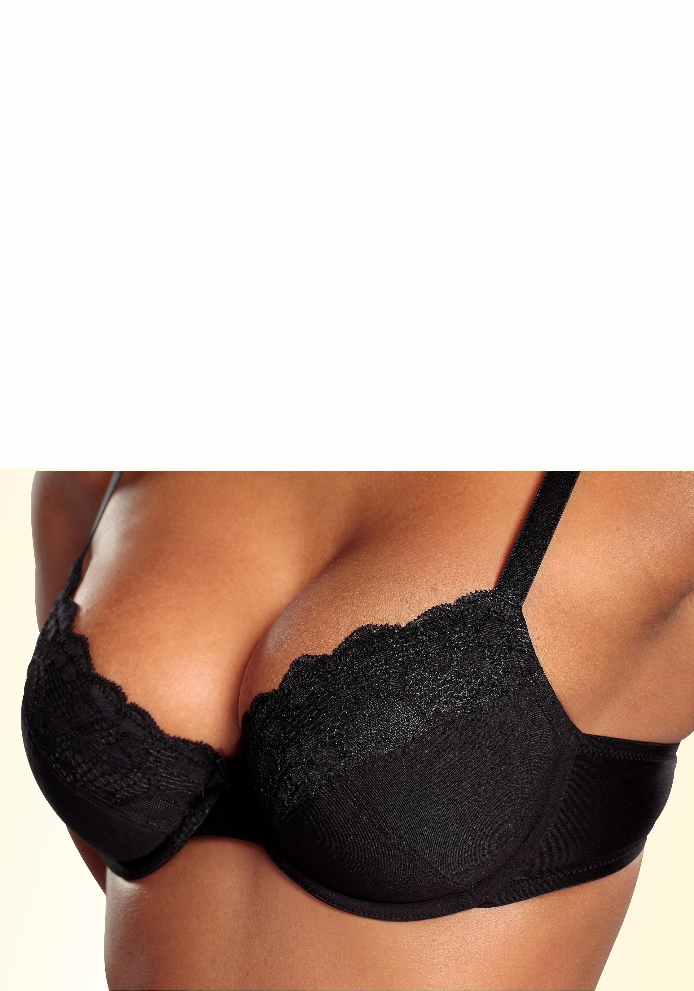 petite fleur Push-up-BH, 3 Stücker Packung, mit Bügel im attraktiven Multipack, Dessous