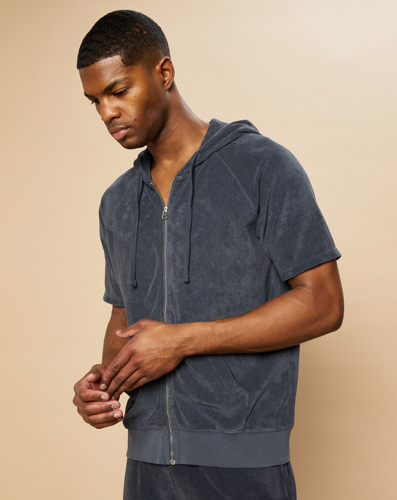 Hartford Sweat à capuche zippé en éponge thunder