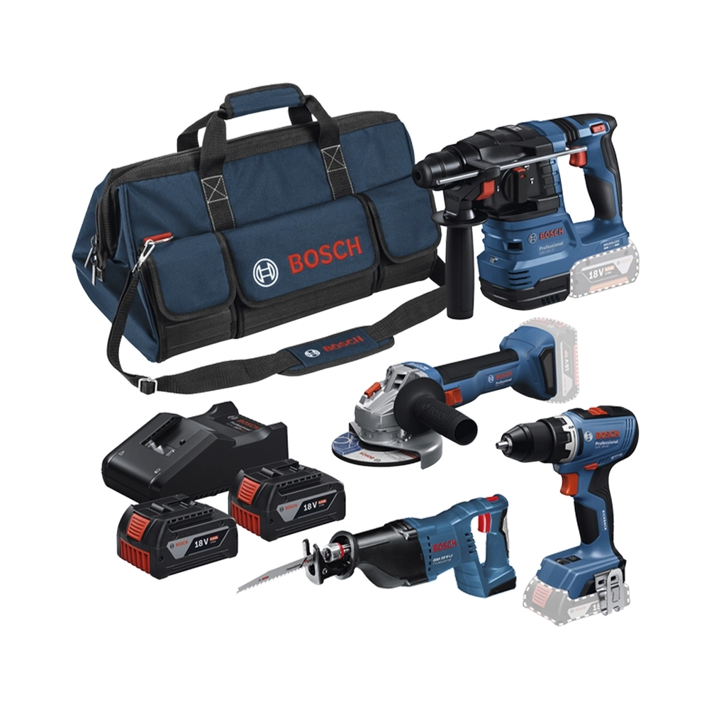 Bosch 4 Tool Kit GSR+GWS+GBH+GSA