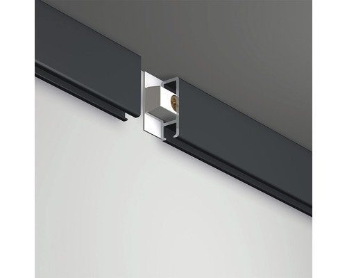 Schilderijrail All-In-One Click Rail 2 m zwart