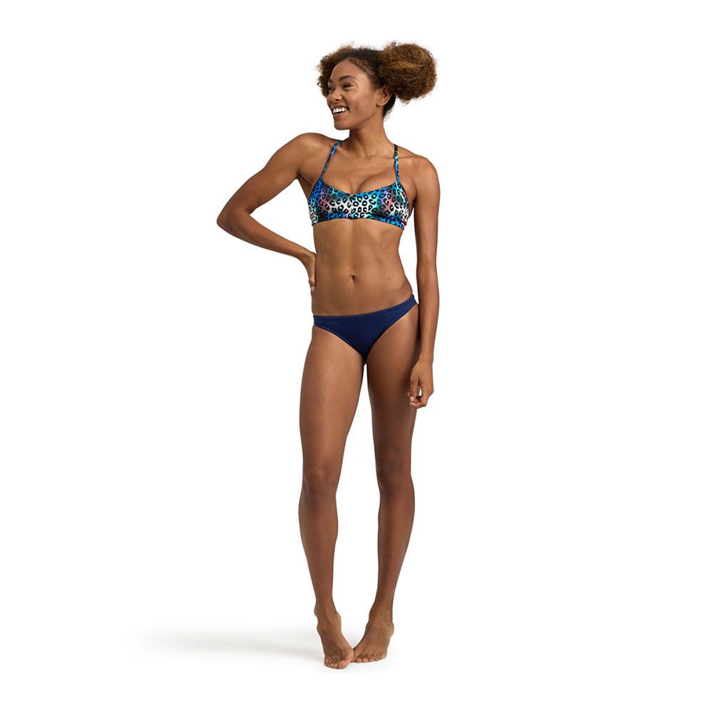 Arena BANDEAU LIVE - Haut maillot de bain Femme neon blue multi/yellow star