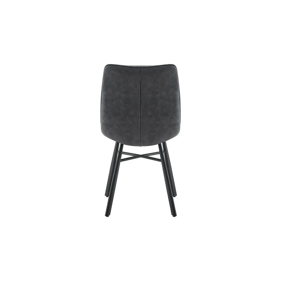 Furnihaus Eetkamerstoel Dexx Microvezel Antraciet Set van 6