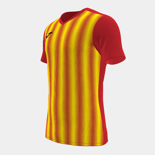 Camiseta Joma Inter II de manga curta, vermelha e amarela.