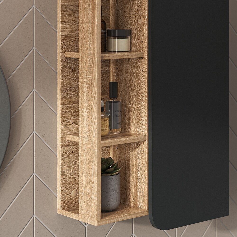 Vicco Hängeschrank Karen Sonoma Anthrazit 50 x 75 cm Tür offene Fächer