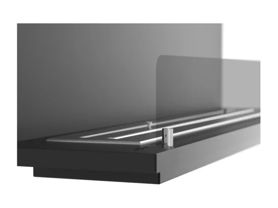 Cheminée Bioéthanol Encastrable Design C1200 V.2 avec Vitre Ouverte sur 3 Côtés Brûleur 3 Litres