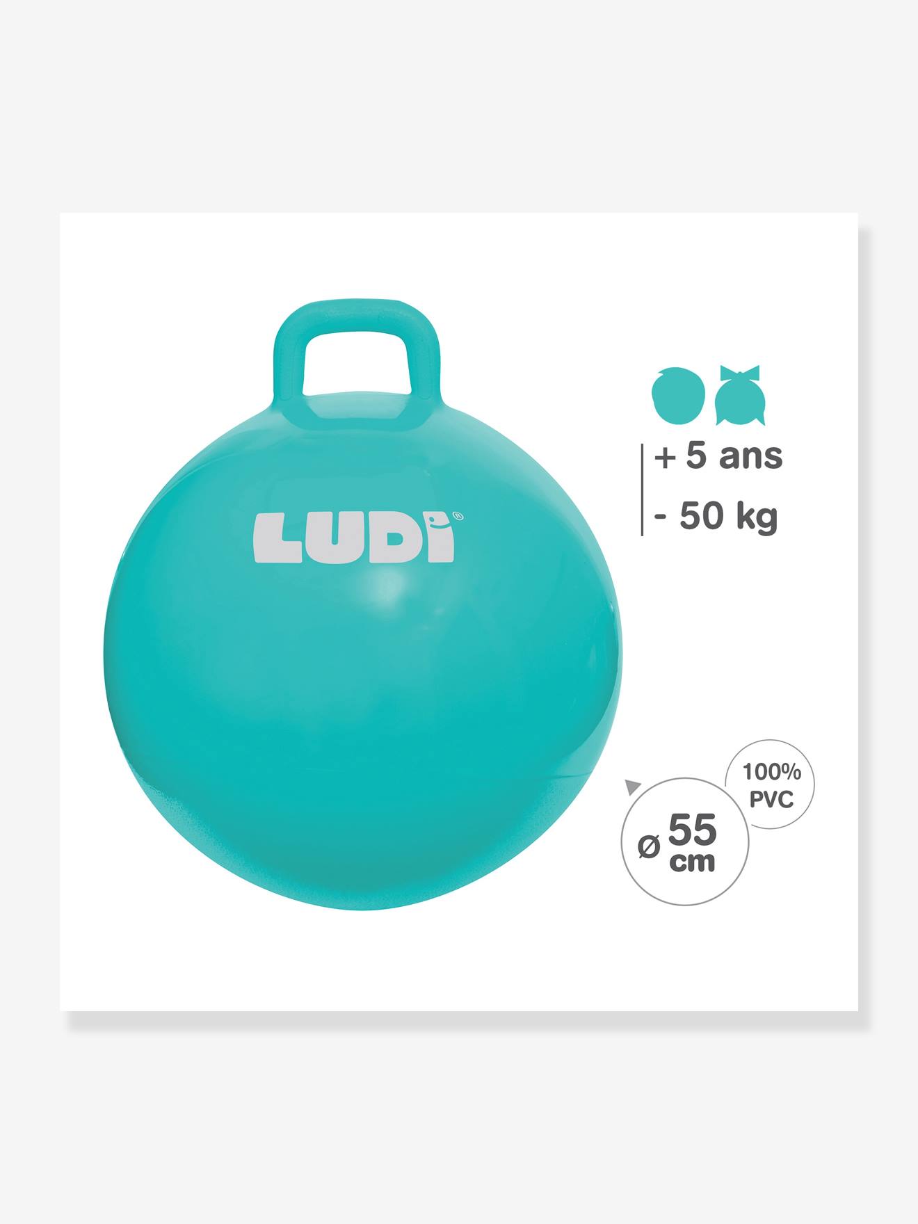 Bola pula-pula azul tamanho XXL