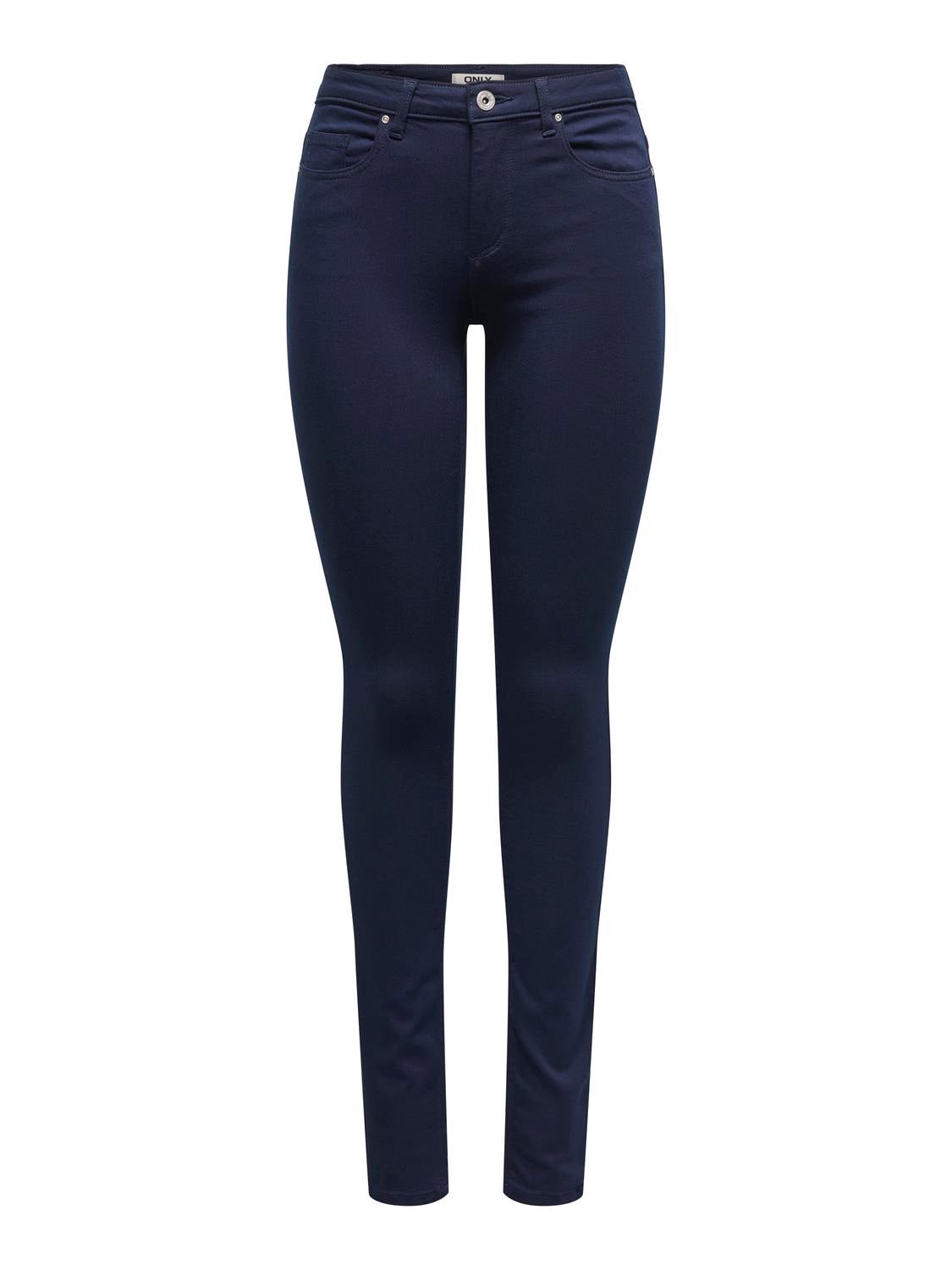 ONLBLUSH Mittlere Taille Skinny Fit Jeans Dark Blue Denim