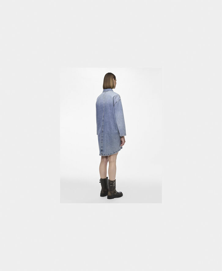 Pieces PCRENE LS DENIM DRESS Blå