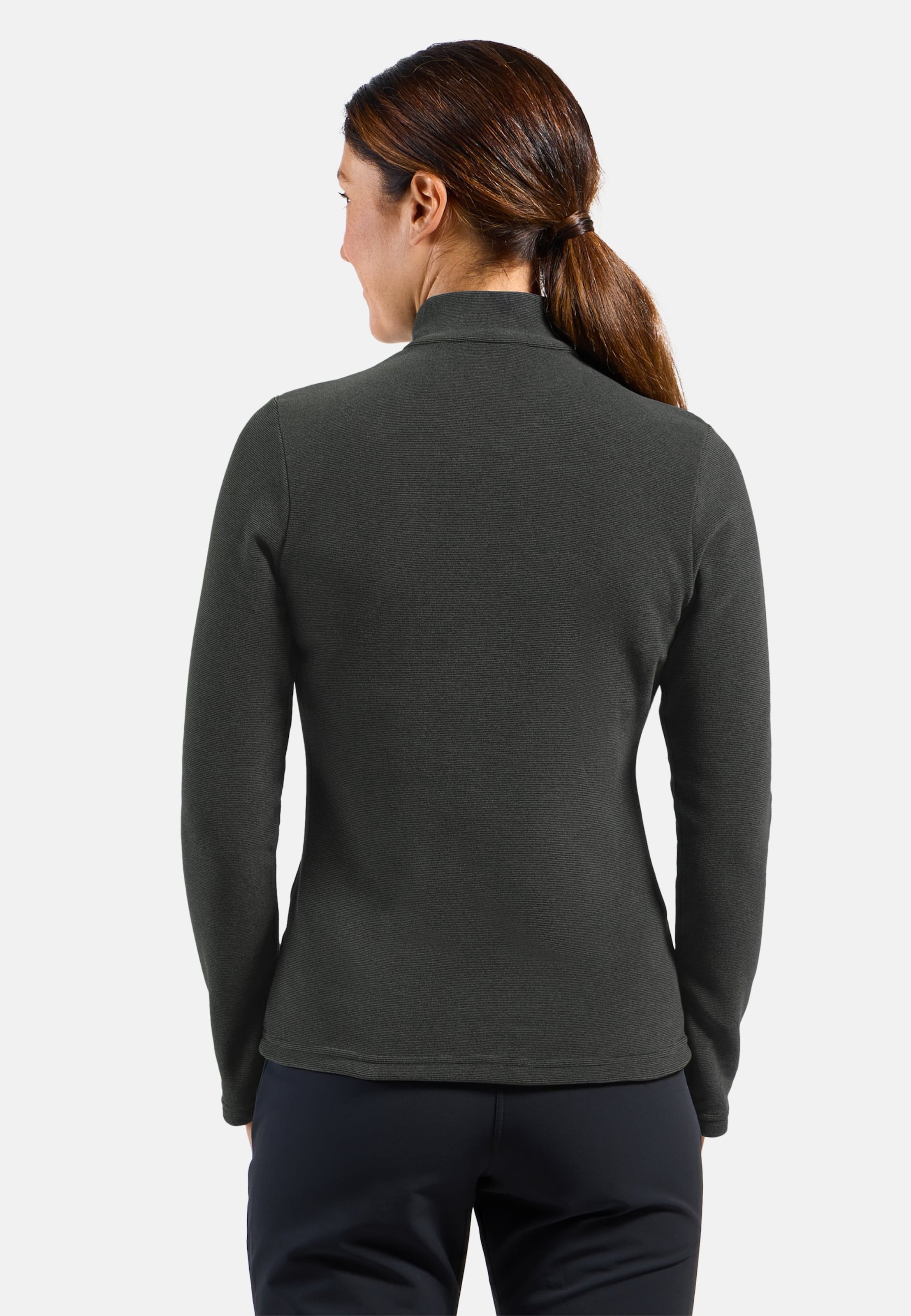 Damen Roy Mid Layer mit Halbreissverschluss in shale grey - black stripes