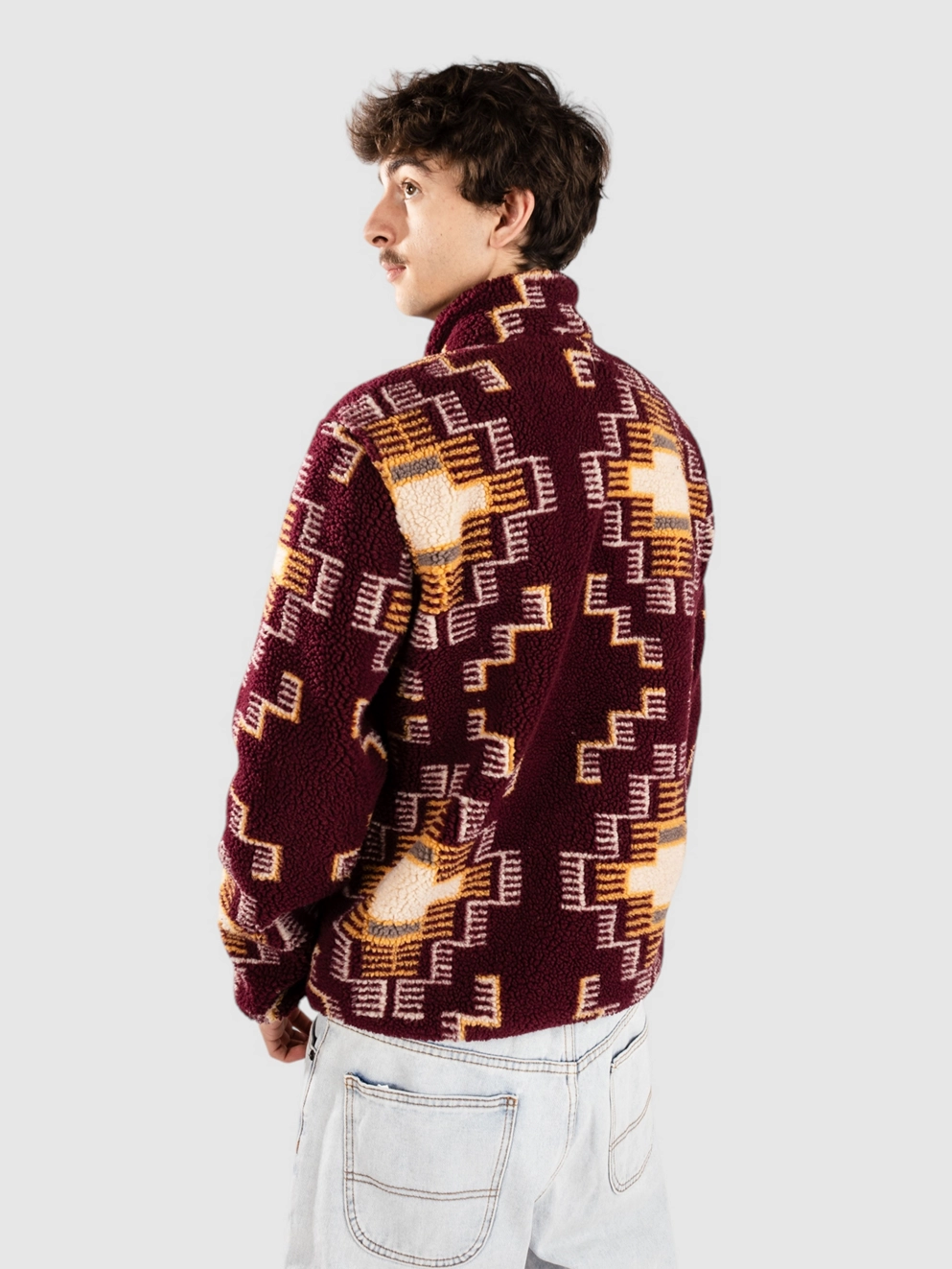 Brixton 25Arctic Mock Neck Fleece Fleece Jacket light cabernet