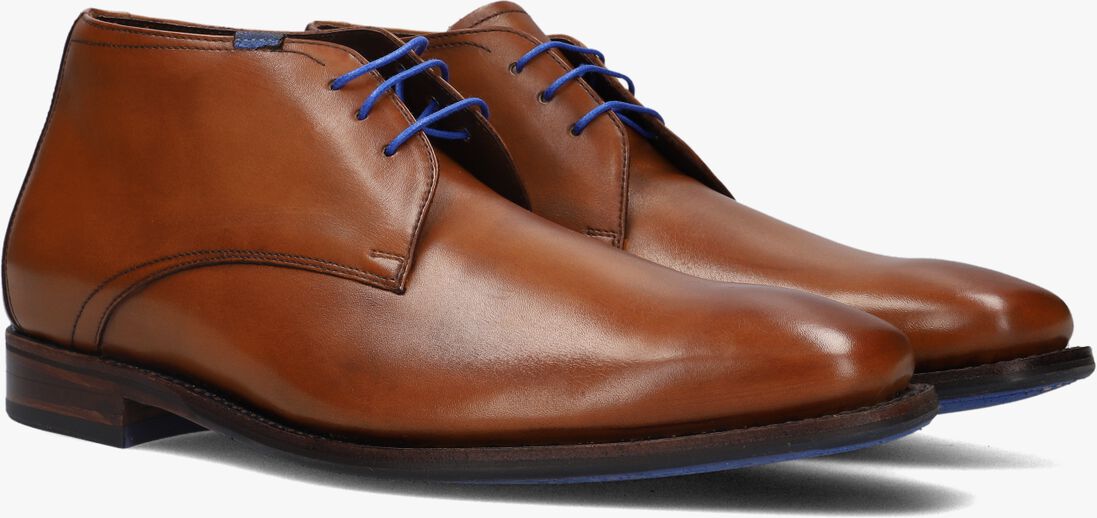 cognac floris van bommel nette schoenen sfm-50033
