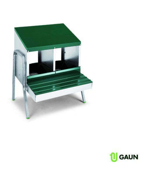 Gaun Legnest Met Pootjes 2 Compartimenten - Broeden - 54x56x50 cm Groen Aluminium