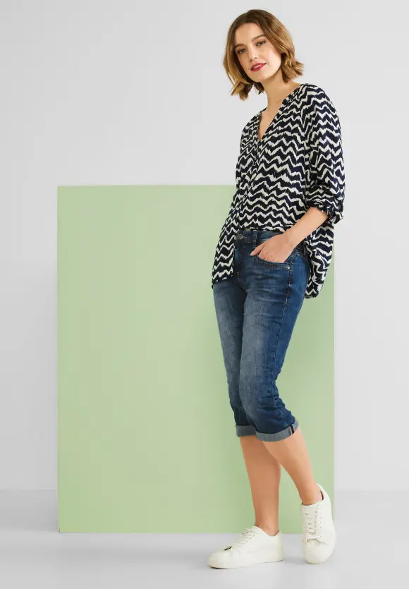 Casual Fit Jeans in 3/4 - brilliant indigo wash