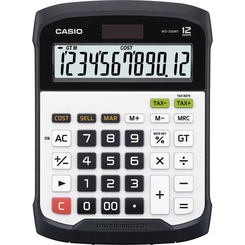 Casio Tischrechner WD-320MT, schwarz/weiss