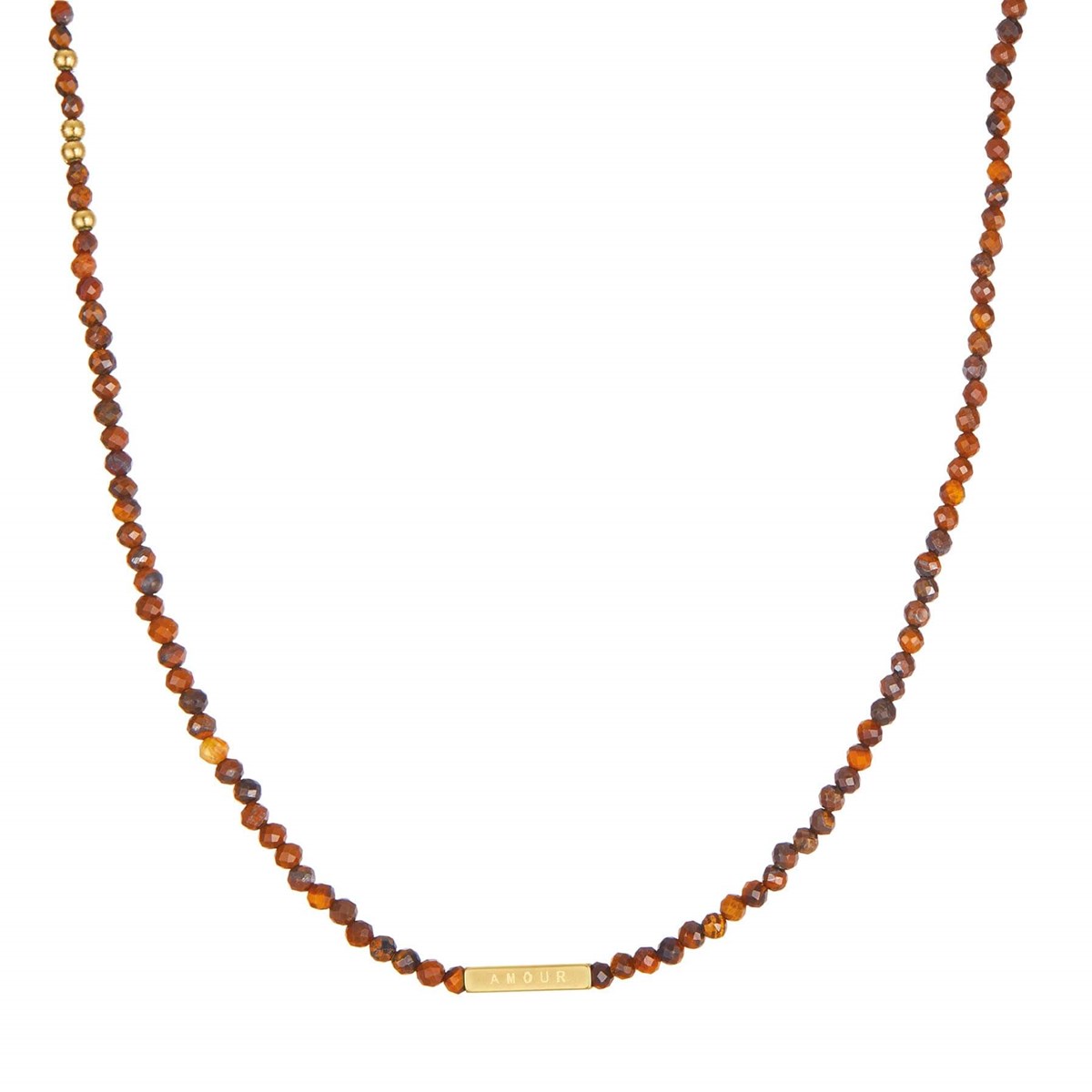 Collier Amour Oeil du tigre