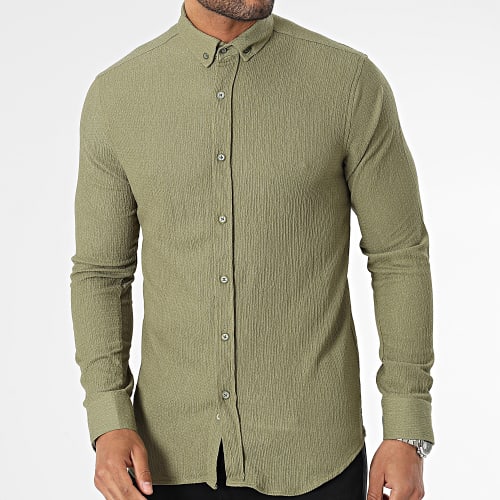 Chemise Manches Longues Vert Kaki