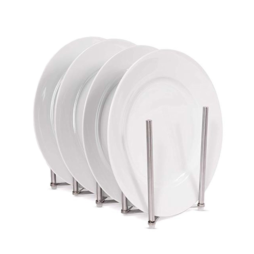 (2er Set) Edelstahl Geschirrständer Abtropfgestell Spare Ribs Rippchen Halter Wandhalterung